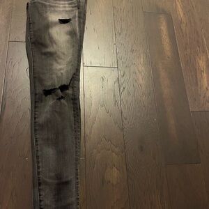 American Eagle Outfitters Black Distressed Skinny Jeans